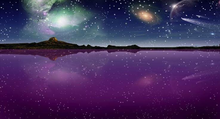 璀璨星空流星墜落動態(tài)創(chuàng)意開場動畫PPT模板
